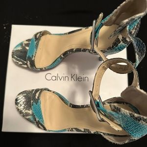 Calvin Klein snakeskin heels